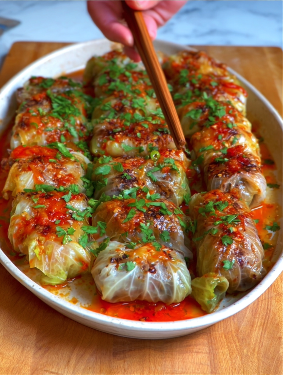 Napa Cabbage Rolls (Easy, Quick & Healthy!