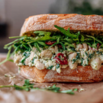 Spinach Artichoke White Bean Sandwich (27g of protein)
