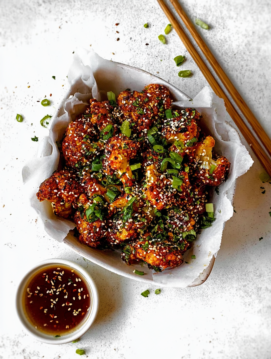Air Fryer Sesame Cauliflower Wings