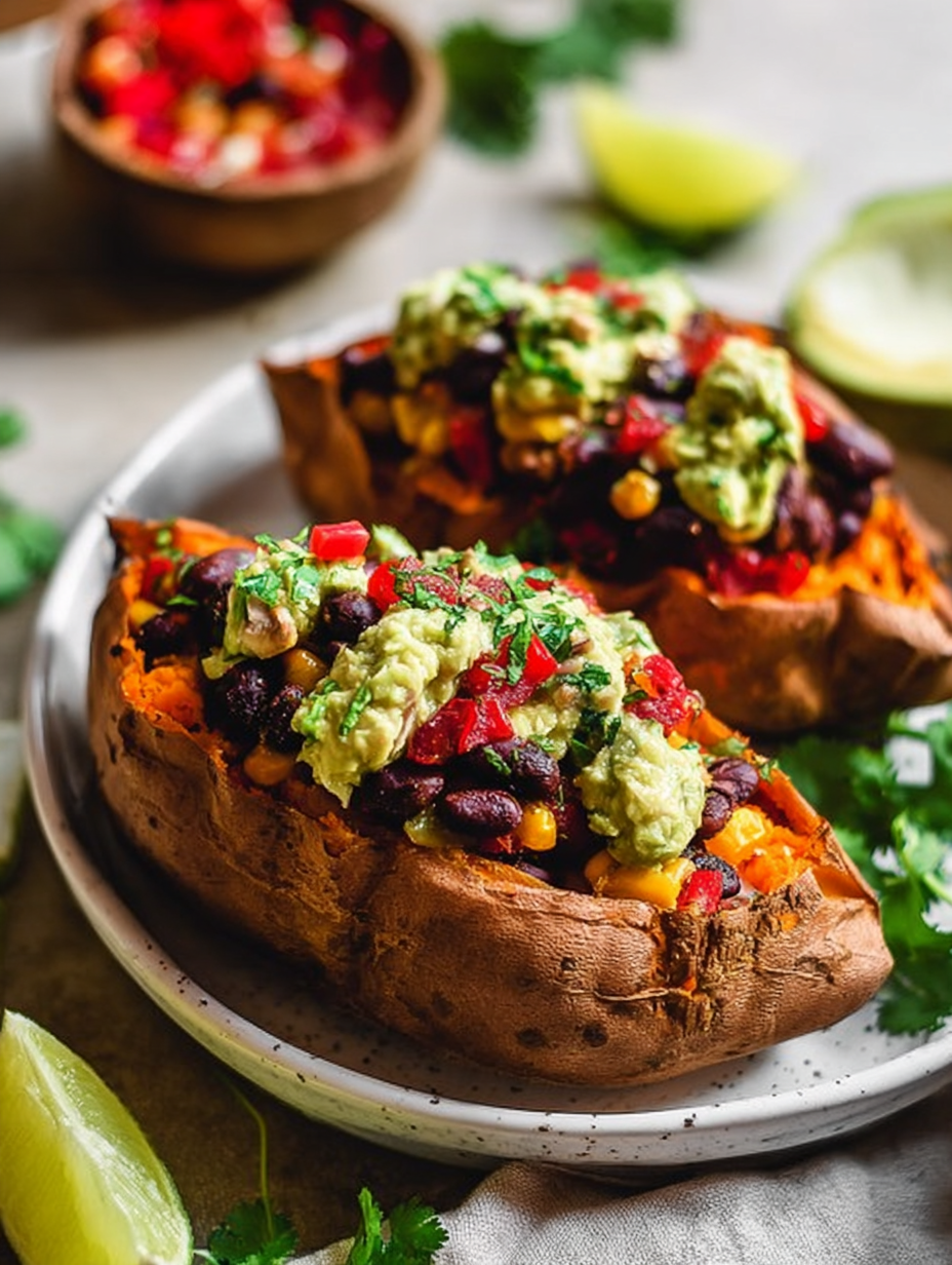 Black Bean Stuffed Sweet Potatoes