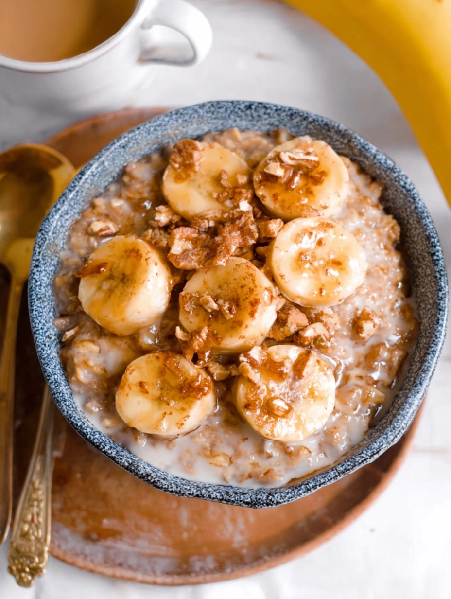 Creamy Banana Oatmeal (4-ingredient)