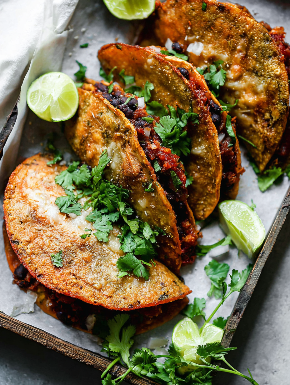 Crispy Black Bean Tacos