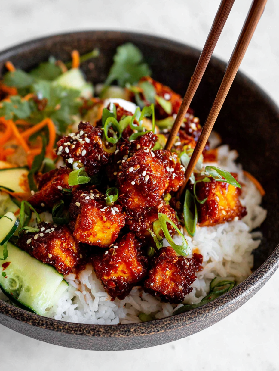 Crispy Gochujang Korean Tofu