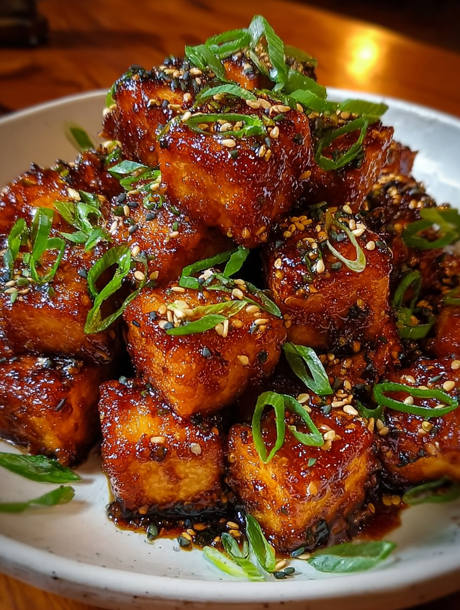 Crispy Honey Garlic Tofu