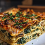 Lasagna With Spinach and Mushrooms