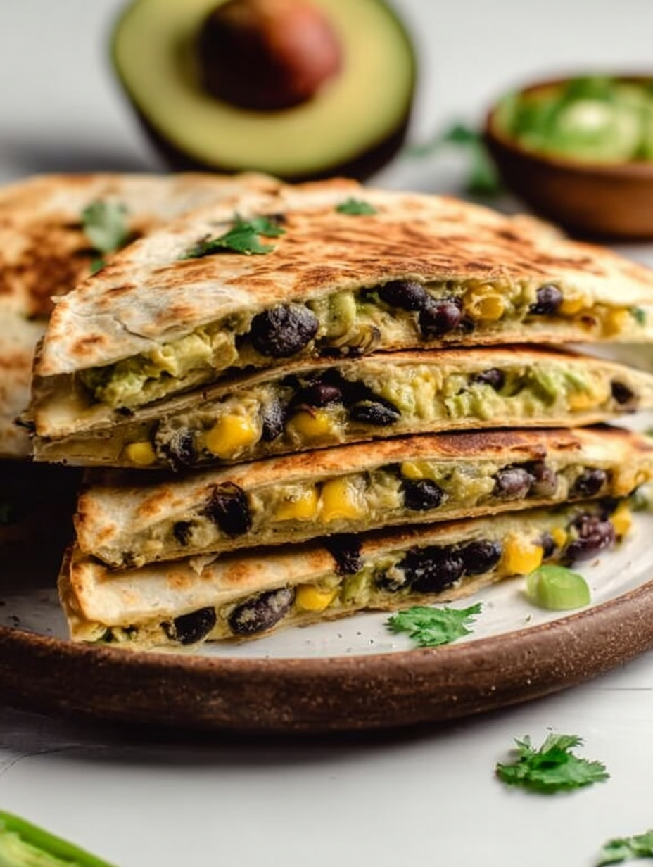 Quesadillas with Black Beans and Avocado