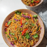 Rainbow Peanut Noodles