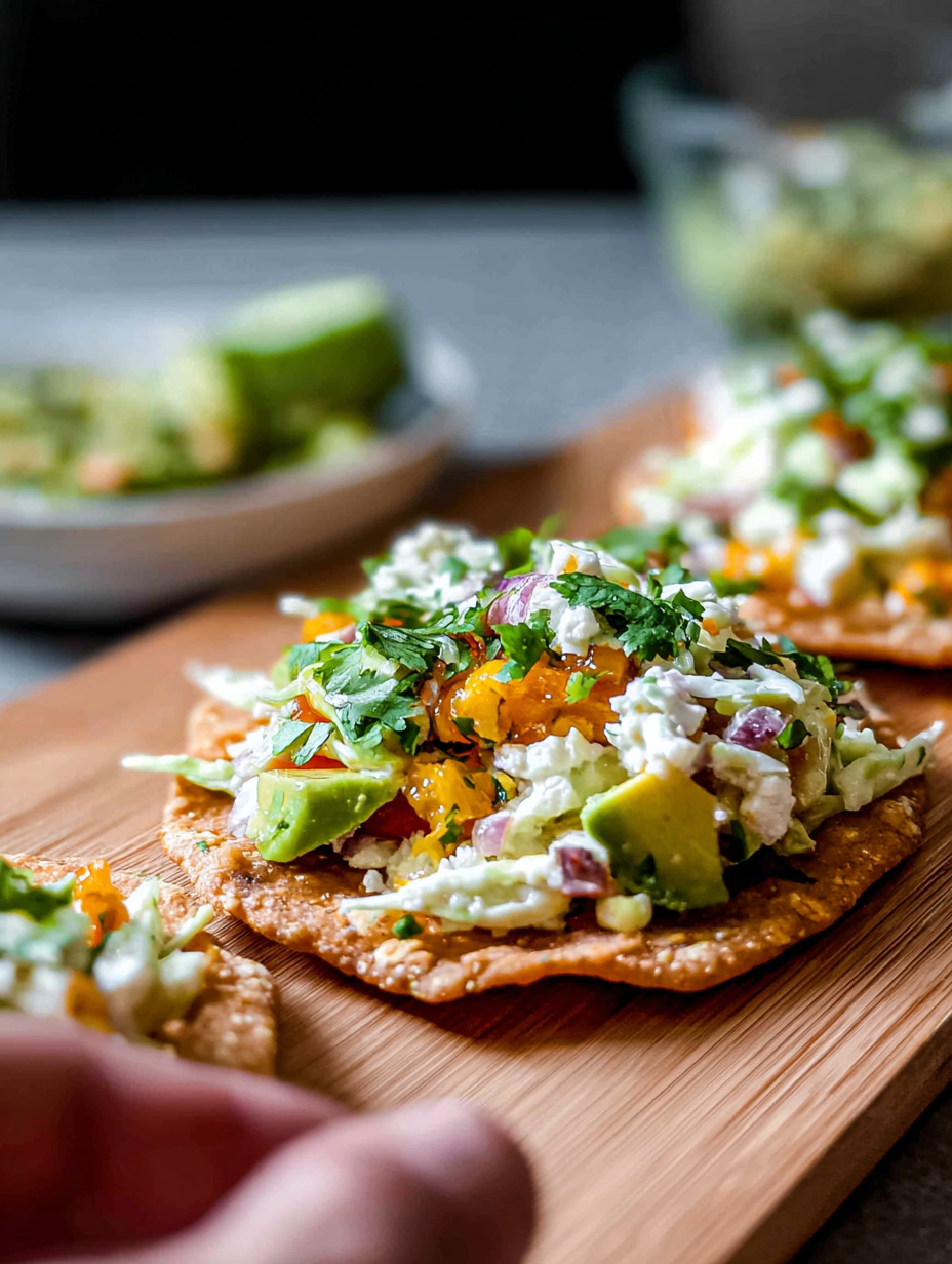 Tostadas with Cilantro Lime Slaw
