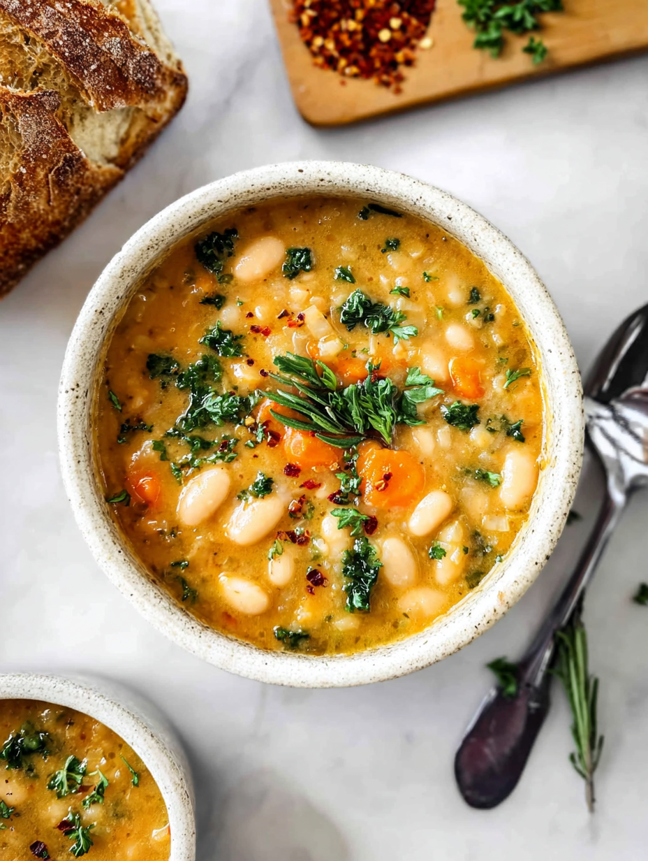 Tuscan White Bean Soup (Gluten free)
